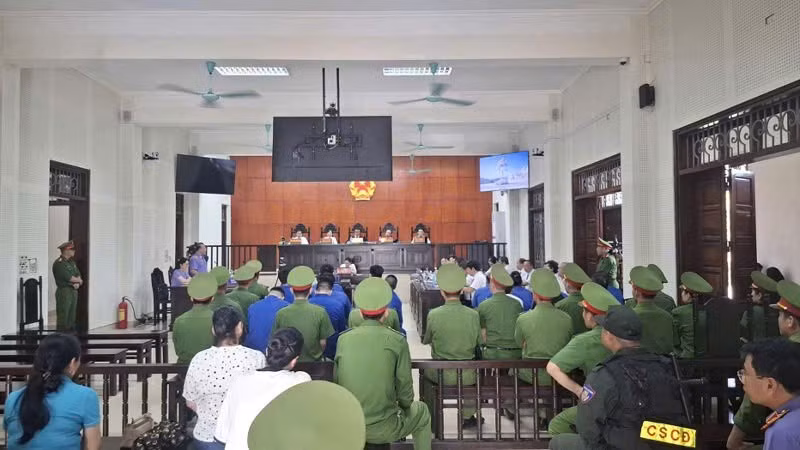 Quang cảnh phiên tòa.