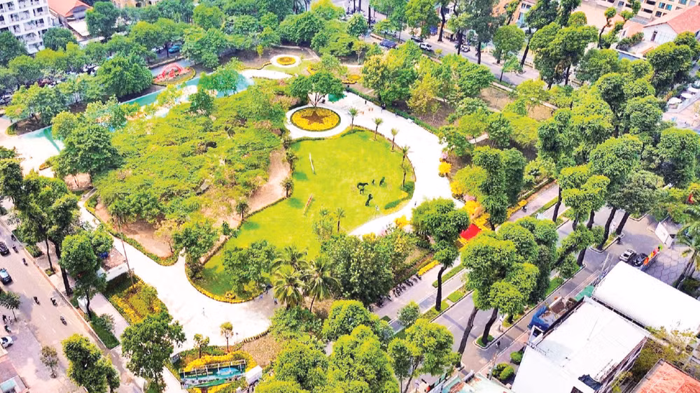 Công viên Phan Đình Phùng (phường Xuân Hòa) sau chỉnh trang, cải tạo.