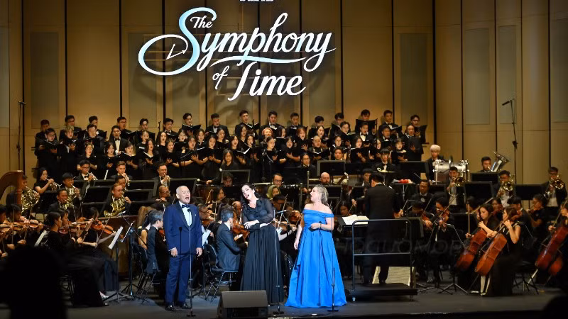 Chương trình hòa nhạc đặc biệt “The Symphony of Time” mở màn chuỗi hoạt động kỷ niệm 3 năm khánh thành Nhà hát Hồ Gươm (9/7/2023-9/7/2026). (Ảnh: Nhà hát Hồ Gươm)