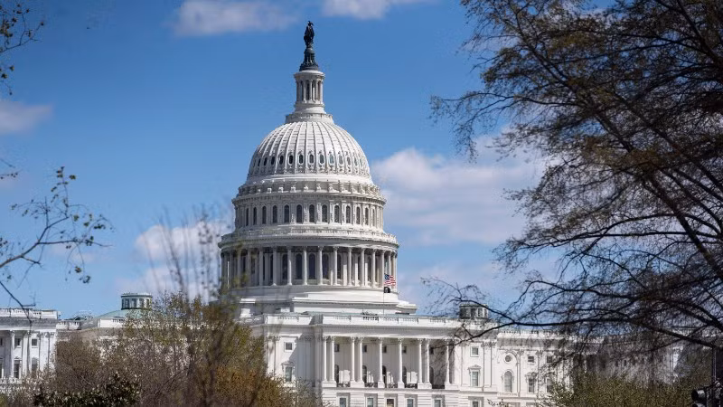 Tòa nhà Quốc hội Mỹ ở Washington, D.C. (Ảnh: THX/TTXVN)