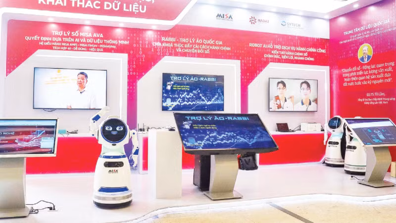 Triển lãm giới thiệu sản phẩm công nghệ nhân dịp khai trương Trung tâm Dữ liệu quốc gia số 1 vào tháng 8/2025.