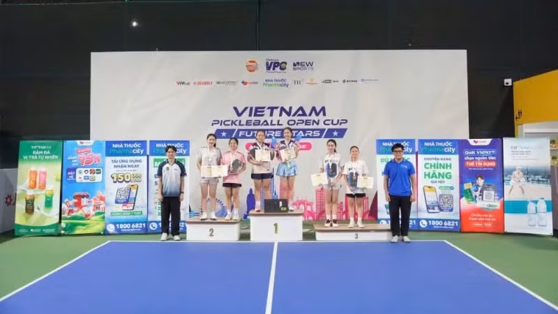Các vận động viên xuất sắc đạt thành tích cao trong tại giải Vietnam Pickleball Open Cup-Future Stars 2026 (VPC Future Stars 2026) chặng Đà Nẵng.