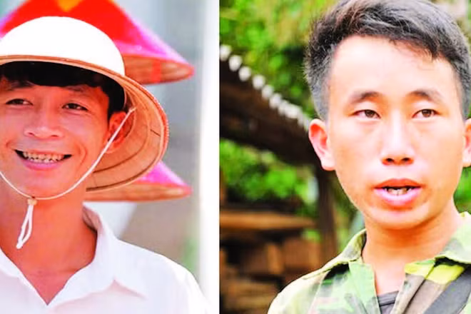 Từ trái qua: Hà Văn Sáng và Mùa A Thi. (Ảnh: Trung ương Hội Liên hiệp Thanh niên Việt Nam cung cấp)