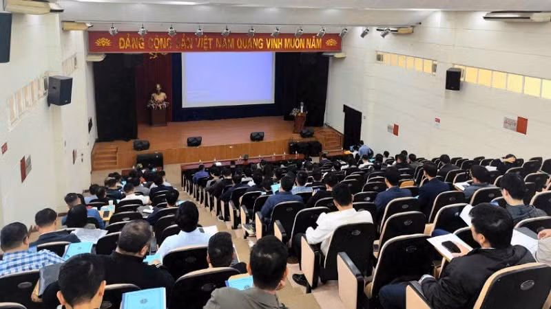Quang cảnh lớp tập huấn.