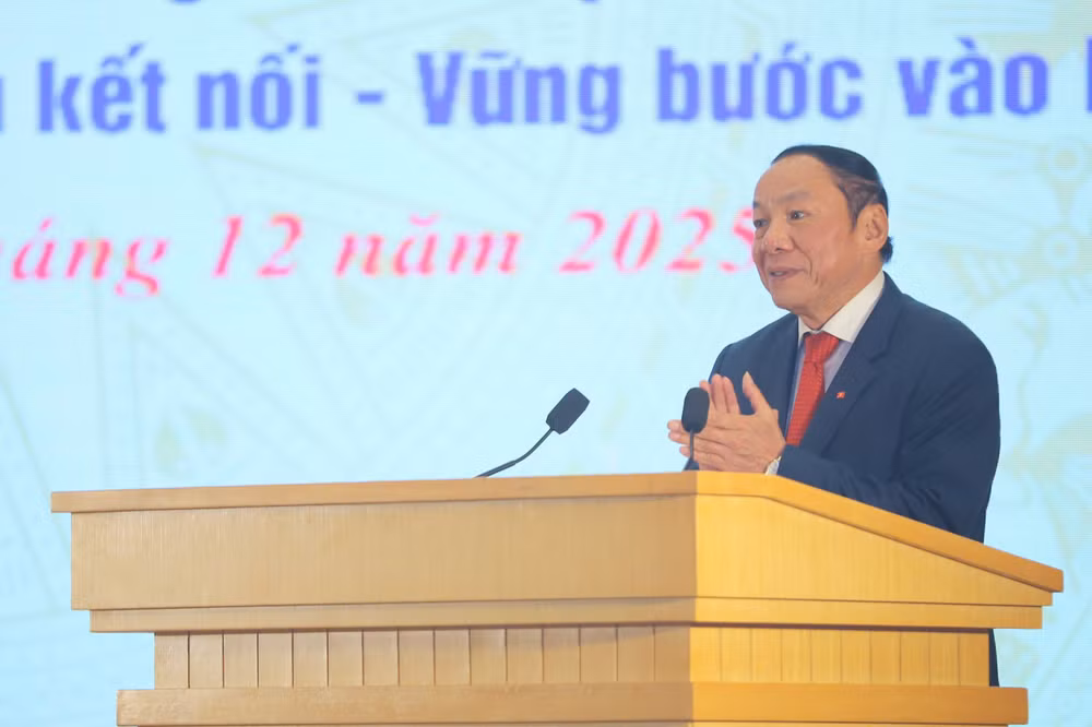 Bộ trưởng Văn hóa, Thể thao và Du lịch Nguyễn Văn Hùng phát biểu tại Hội nghị tổng kết ngành năm 2025. (Ảnh: Bộ Văn hóa, Thể thao và Du lịch cung cấp)