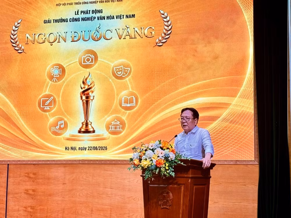 Nghệ sĩ Nhân dân Vương Duy Biên, Chủ tịch Hiệp hội Phát triển Công nghiệp Văn hóa Việt Nam.
