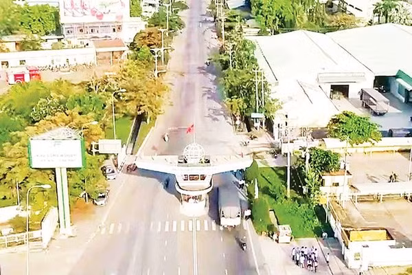 Khu công nghiệp Trà Nóc, thành phố Cần Thơ nhìn từ trên cao.