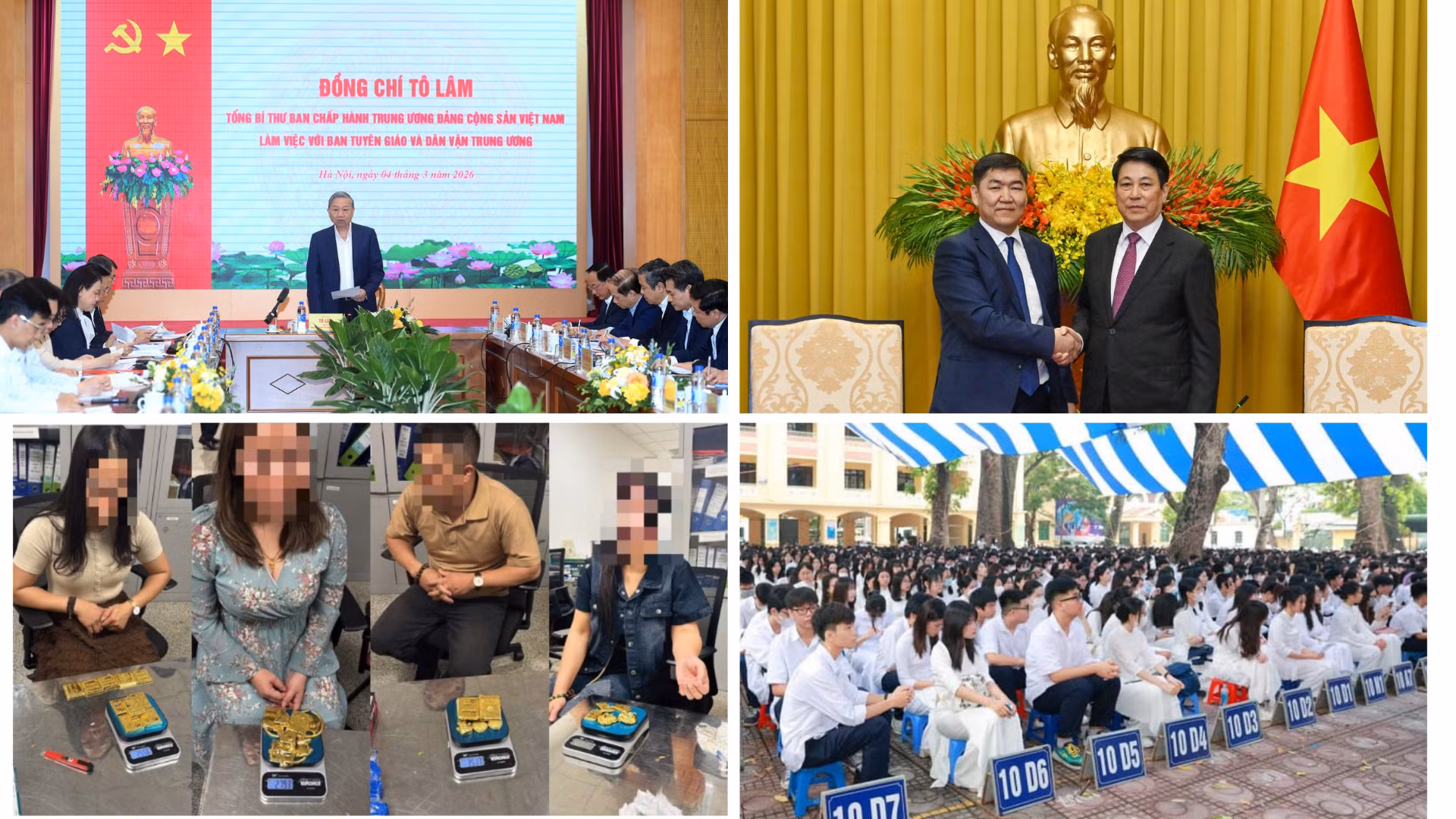 Tin nổi bật ngày 4/3: Tổng Bí thư Tô Lâm làm việc với Ban Tuyên giáo và Dân vận Trung ương; Không có chủ trương tiếp tục sắp xếp, sáp nhập các tỉnh, thành phố và đơn vị hành chính cấp xã