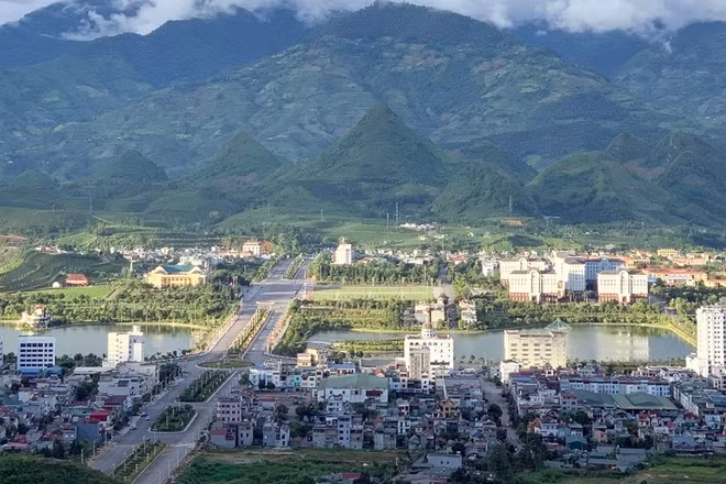 Một góc trung tâm tỉnh lị Lai Châu