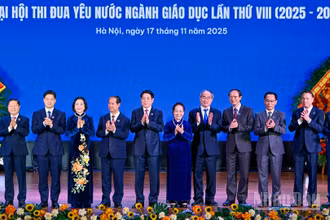 [Ảnh] Chủ tịch nước Lương Cường dự Đại hội Thi đua yêu nước ngành giáo dục lần thứ VIII