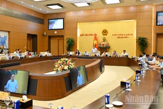 Quang cảnh Phiên họp thứ 3 của Ủy ban Thường vụ Quốc hội.