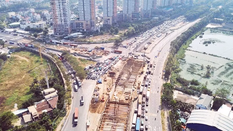 Nút giao thông An Phú - một dự án hạ tầng kỹ thuật trọng điểm của Thành phố Hồ Chí Minh. (Ảnh CTV)