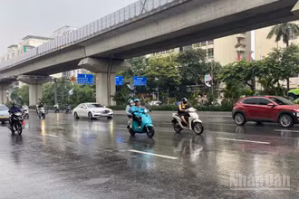 Dự báo khu vực Hà Nội có mưa, mưa vừa và dông. (Ảnh minh họa: Đ.T)