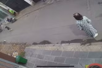 Hiện trường nơi xảy ra vụ án được trích từ camera.
