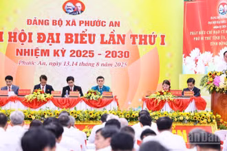 Quang cảnh Đại hội đại biểu Đảng bộ xã Phước An.