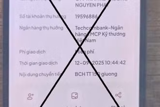 Đối tượng cung cấp giả mạo đã chuyển khoản thanh toán để lừa tiền bà H.