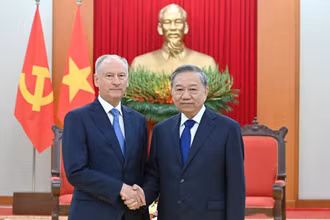 Tổng Bí thư Tô Lâm tiếp Trợ lý Tổng thống Nga, Chủ tịch Hội đồng Biển Liên bang Nga Nikolai Patrushev.