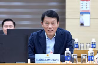 Bộ trưởng Lương Tam Quang phát biểu tại buổi làm việc. (Ảnh: cand.com.vn)
