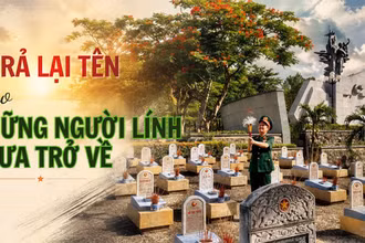 Trả lại tên cho những người lính chưa trở về. (Ảnh có sử dụng yếu tố AI)