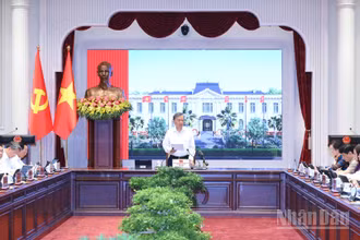 Tổng Bí thư, Chủ tịch nước Tô Lâm chủ trì làm việc với Đảng ủy Chính phủ và các cơ quan về tình hình thực hiện chính sách an sinh xã hội, nhất là đối với các đối tượng yếu thế, đề xuất chủ trương, giải pháp trong thời gian tới. (Ảnh: ĐĂNG KHOA)