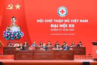 Tổng Bí thư, Chủ tịch nước Tô Lâm dự phiên khai mạc trọng thể Đại hội đại biểu toàn quốc Hội Chữ thập Đỏ Việt Nam lần thứ XII nhiệm kỳ 2026-2031. (Ảnh: ĐĂNG KHOA)
