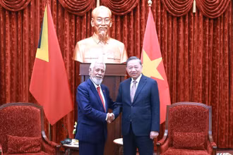 Tổng Bí thư, Chủ tịch nước Tô Lâm tiếp Thủ tướng Timor-Leste Kay Rala Xanana Gusmao. (Ảnh: ĐĂNG KHOA)