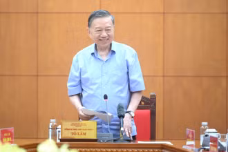 Tổng Bí thư, Chủ tịch nước Tô Lâm phát biểu tại cuộc làm việc với Ban Tuyên giáo và Dân vận Trung ương. (Ảnh: ĐĂNG KHOA)