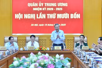 Tổng Bí thư Tô Lâm chủ trì Hội nghị Quân ủy Trung ương lần thứ 14. (Ảnh: ĐĂNG KHOA)