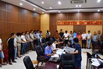 Các đối tượng bị phát hiện, bắt giữ trong chuyên án. (Ảnh: Công an cung cấp)