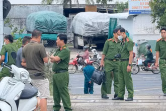 Hiện trường khu vực xảy ra tai nạn.