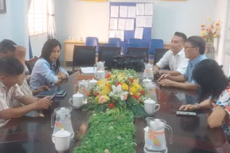 Đại diện các phòng chuyên môn của Sở Y tế tỉnh Phú Yên làm việc với báo chí.