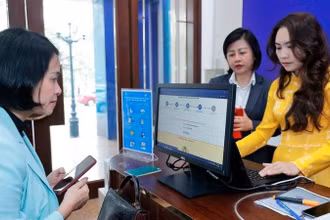 Người dân thực hiện dịch vụ công trực tuyến. (Ảnh: TTXVN) 