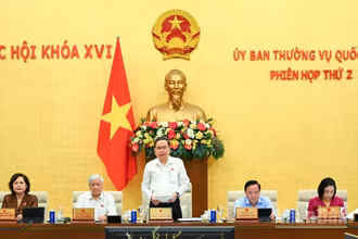 Chủ tịch Quốc hội Trần Thanh Mẫn phát biểu khai mạc phiên họp. (Ảnh: DUY LINH)