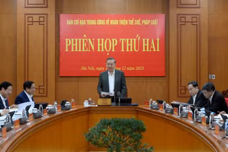 Tổng Bí thư Tô Lâm chủ trì Phiên họp thứ hai, Ban Chỉ đạo Trung ương về hoàn thiện thể chế, pháp luật.