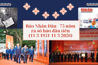 Năm 2026 đánh dấu chặng đường 75 năm xây dựng và phát triển của Báo Nhân Dân kể từ ra đời số báo đầu tiên (11/3/1951 - 11/3/2026).