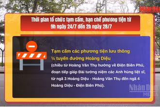 [Video] Hà Nội tạm cấm, hạn chế xe trên một số tuyến đường từ 24 đến 28/7