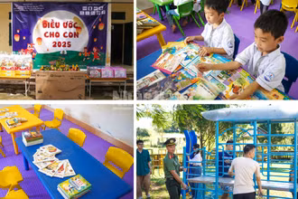 Chương trình đến với điểm trường Chi Dài tại xã Thung Nai, tỉnh Phú Thọ.