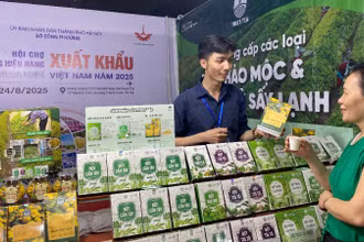 Nhiều mặt hàng thế mạnh xuất khẩu được giới thiệu tại Hội chợ thương hiệu hàng xuất khẩu Việt Nam năm 2025.