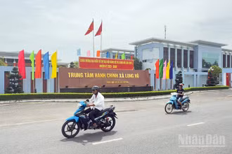 Trung tâm hành chính xã Long Hồ, tỉnh Vĩnh Long. 