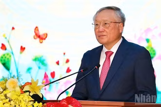Phó Thủ tướng Thường trực Nguyễn Hòa Bình tại Đại hội điểm.