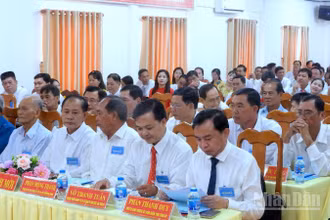 Quang cảnh Đại hội đại biểu lần thứ nhất Đảng bộ xã Tạ An Khương.