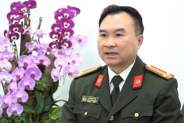 Trung tá Lê Anh Tuấn, Phó Trưởng phòng 5, Cục An ninh mạng (Bộ Công an). (Ảnh: A05)