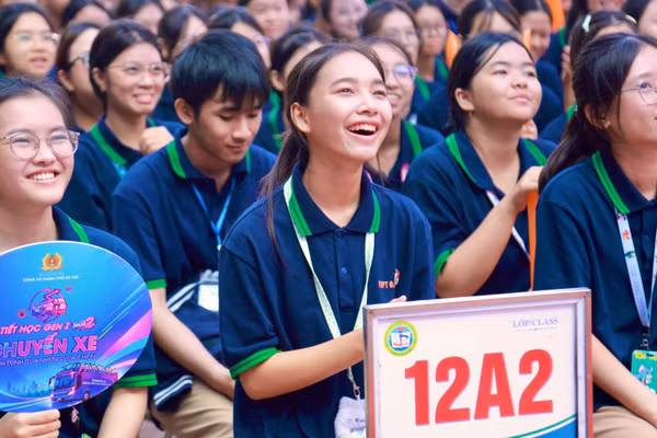 Chương trình kết nối từ cơ sở cai nghiện ma túy đến các trường học. (Ảnh: Công an Hà Nội)