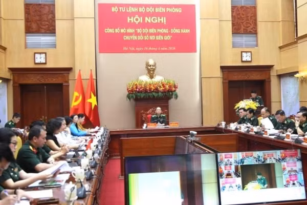 Hội nghị công bố mô hình “Bộ đội biên phòng - đồng hành chuyển đổi số nơi biên giới”.