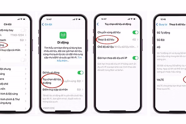 Hướng dẫn kích hoạt tính năng VoLTE trên điện thoại iPhone.
