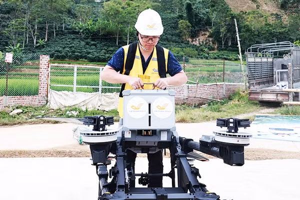 Thử nghiệm vận chuyển nông sản bằng UAV tại Điện Biên.
