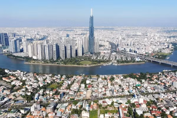 Khu đô thị hiện đại tại trung tâm Thành phố Hồ Chí Minh. (Ảnh: THẾ ANH)