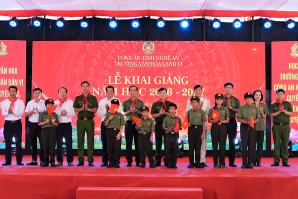 Năm học 2026-2027, là niên khóa đầu tiên của Trường Văn hóa Công an nhân dân VI. (Ảnh: CÔNG AN NGHỆ AN)