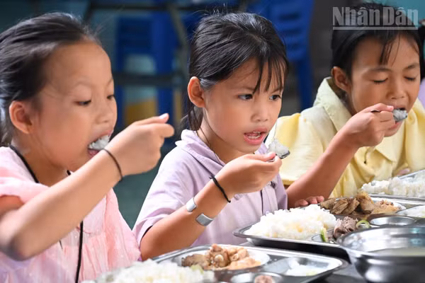 Khẩu phần ăn học đường cần được bảo đảm dinh dưỡng nhằm phát triển toàn diện về thể chất và trí tuệ. 