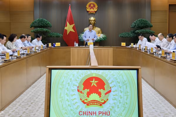 Phó Thủ tướng Thường trực Phạm Gia Túc chủ trì phiên họp Ban Công tác liên ngành đối ngoại và hội nhập quốc tế về kinh tế và khoa học-công nghệ. (Ảnh: chinhphu.vn/Phương Nguyên)